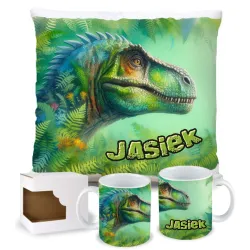 Kubek Poduszka Dinozaur Dinozaury T-rex Tyrannosaurus Triceratops